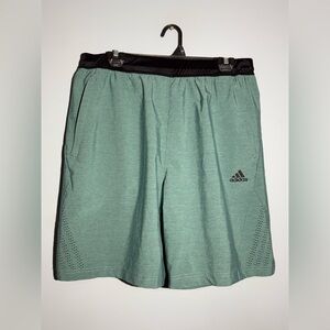 Adidas Men's Teal and Black Athletic Shorts
